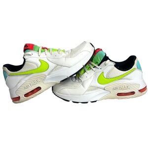 Nike Air Max Excee Womens 10 White Teal Orange Sneakers Y2K Athleisure Chunky